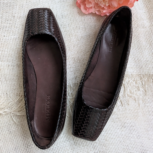 Sesto Meucci Dark Brown Woven Loafers - Picture 9 of 9